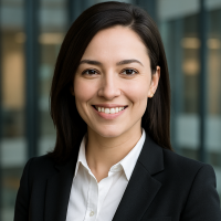 Portrait of Olga A., founder of Calla, in a neutral lifestyle background